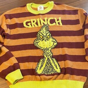 Forever 21 Grinch Sweater - Orange and Yellow
